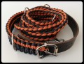 Orange/Svart Hundhalsband & Koppel