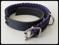 Lila/Svart Hundhalsband